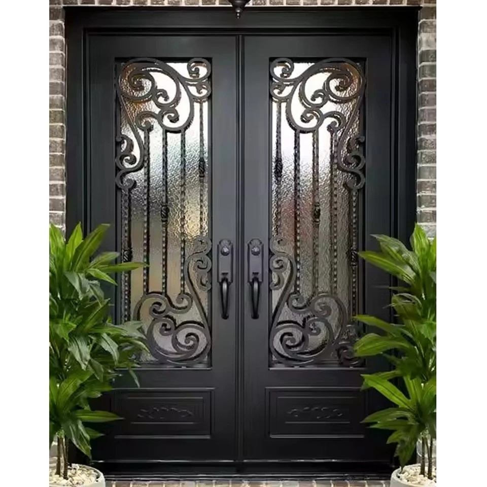 Wrought Iron Steel Entry Doors